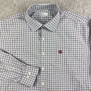 Peter Millar Crown Felix Sport Shirt XXL Plaid Gingham Performance Aggies ATM*